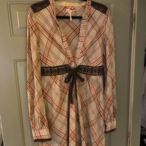 Free People plaid dress